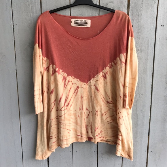 Free People Tops - Free People Orange Tiedye Shirt